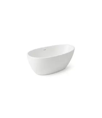 DutchLine Vrijstaand bad Elips Glans Wit 170x80x58cm acryl met waste en overloop