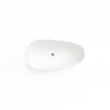 Vrijstaand bad Elips Glans Wit 170x80x58cm acryl met waste en overloop