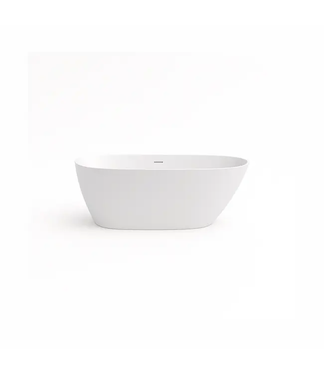 DutchLine Vrijstaand bad Elips Glans Wit 170x80x58cm acryl met waste en overloop