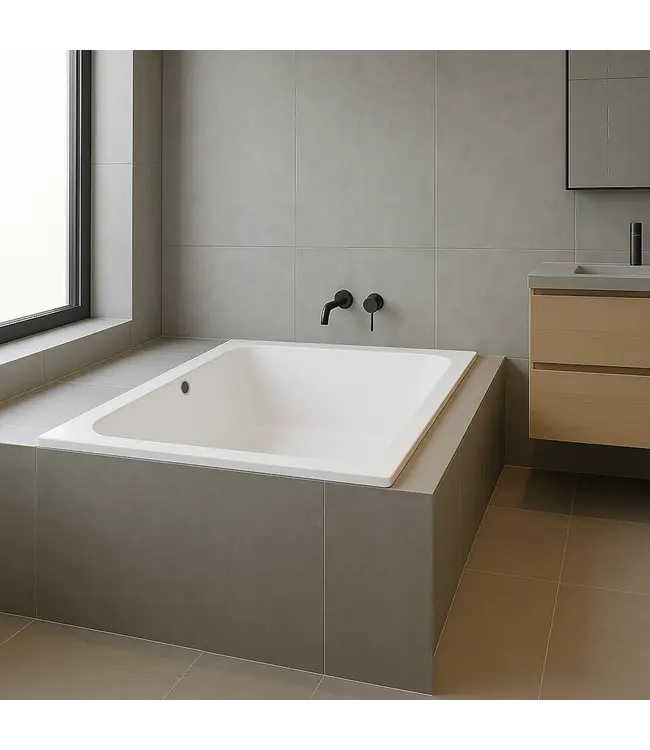 Inbouwbad RD 180x80x45 cm glans wit