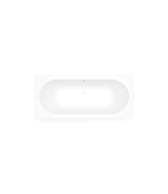 DutchLine Inbouwbad RD 180x80x45 cm glans wit