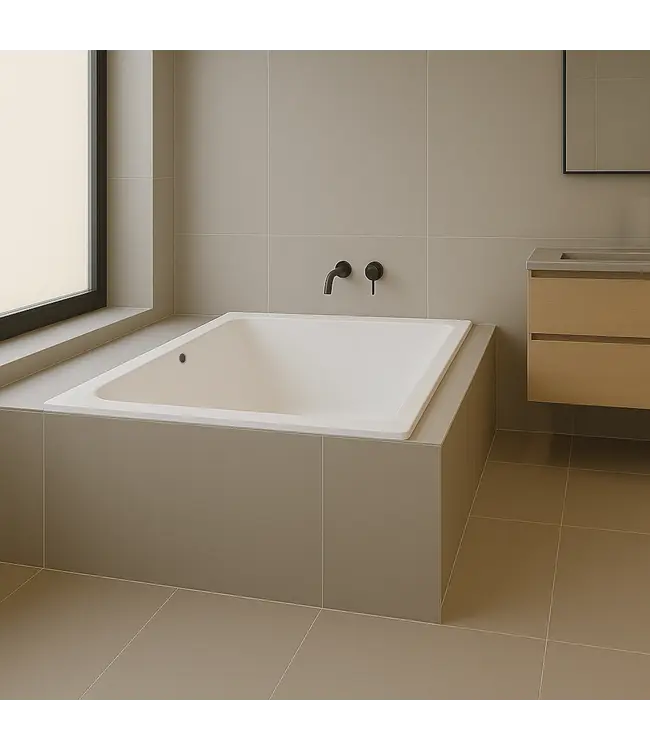 Inbouwbad RD 180x80x45 cm Mat Wit