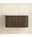Wastafelmeubel Eleganza Curve met Ribbels Dark Walnoot 80 cm met Wastafel