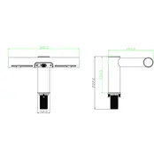 Handdroger Wash&Dry RVS - Automatsiche 2-in-1  Wastafelkraan met handdroger