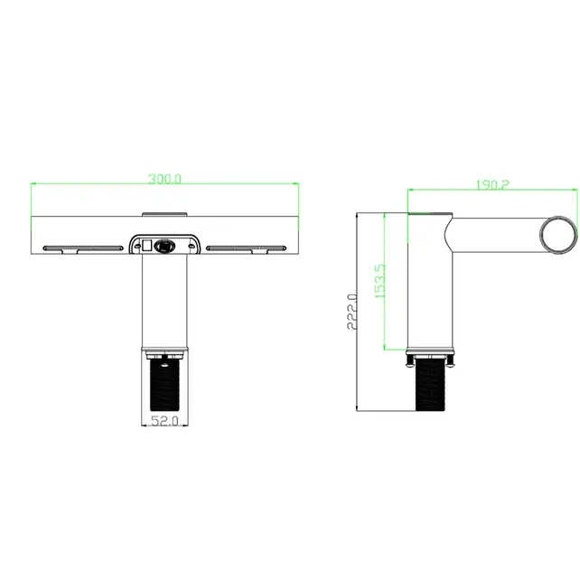 Handdroger Wash&Dry RVS - Automatsiche 2-in-1  Wastafelkraan met handdroger