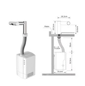 Handdroger Wash&Dry RVS - Automatsiche 2-in-1  Wastafelkraan met handdroger