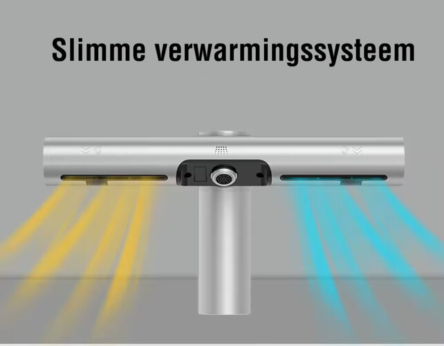 Handdroger Wash&Dry RVS - Automatsiche 2-in-1  Wastafelkraan met handdroger