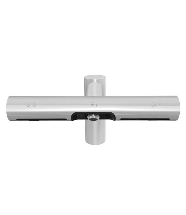 Handdroger Wash&Dry RVS - Automatsiche 2-in-1  Wastafelkraan met handdroger
