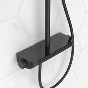 Opbouw Regendouche Tondell Mat Zwart met planchet - Regendouche 30cm - 29.2952