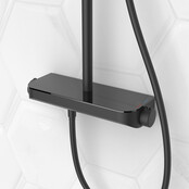 Opbouw Regendouche Tondell Mat Zwart met planchet - Regendouche 30cm - 29.2952