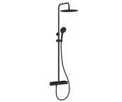 Opbouw Regendouche Tondell Mat Zwart met planchet - Regendouche 30cm - 29.2952