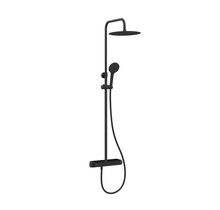 Opbouw Regendouche Tondell Mat Zwart met planchet - Regendouche 30cm - 29.2952