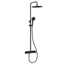 Opbouw Regendouche Tondell Mat Zwart met planchet - Regendouche 30cm - 29.2952