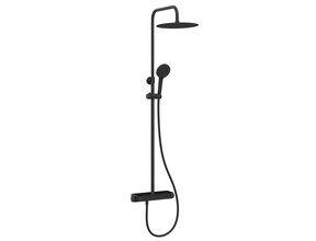 Opbouw Regendouche Tondell Mat Zwart met planchet - Regendouche 30cm - 29.2952