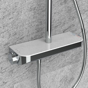 Opbouw Regendouche Tondell Chroom met planchet - Regendouche 30cm - 29.2951