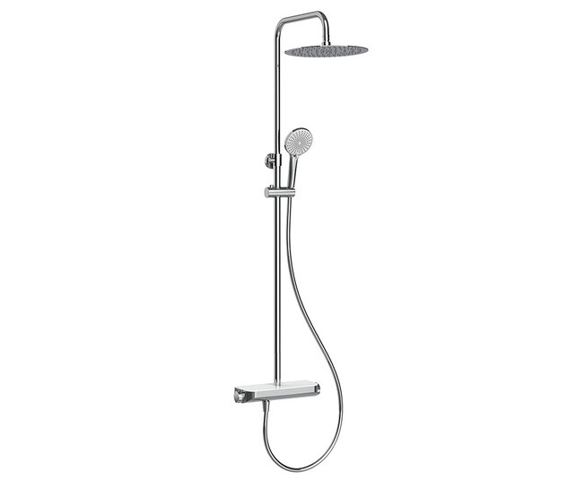 Opbouw Regendouche Tondell Chroom met planchet - Regendouche 30cm - 29.2951