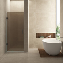 Douchedeur Profielloos 90cm vintage brons glas/gunmetal⎢Wiesbaden Less nisdeur 8 mm nano - 20.3299