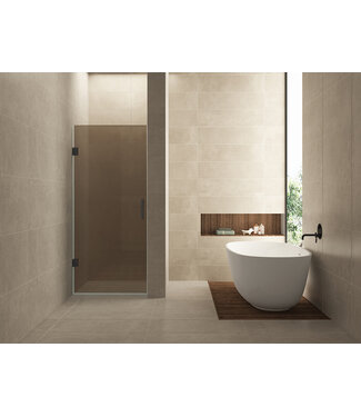 Wiesbaden Douchedeur Profielloos 90cm vintage brons glas/gunmetal⎢Wiesbaden Less nisdeur 8 mm nano - 20.3299
