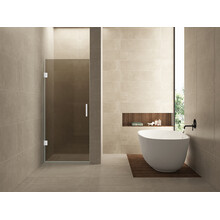 Douchedeur Profielloos 90cm vintage brons glas/Mat Wit⎢Wiesbaden Less nisdeur 8 mm nano - 20.3297