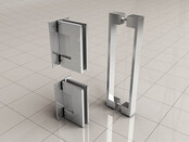 Douchedeur Profielloos 80cm vintage brons glas/Chroom⎢Wiesbaden Less nisdeur 8 mm nano - 20.3287