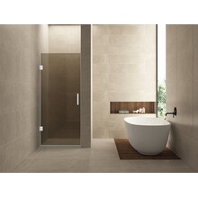 Douchedeur Profielloos 80cm vintage brons glas/Mat Wit⎢Wiesbaden Less nisdeur 8 mm nano - 20.3290