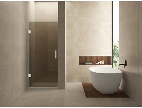 Douchedeur Profielloos 80cm vintage brons glas/Mat Wit⎢Wiesbaden Less nisdeur 8 mm nano - 20.3290