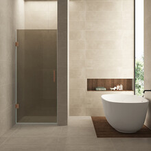 Douchedeur Profielloos 70cm vintage brons glas/Geborsteld Brons koper⎢Wiesbaden Less nisdeur 8 mm nano - 20.3286