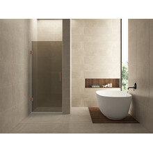 Douchedeur Profielloos 70cm vintage brons glas/Geborsteld Messing⎢Wiesbaden Less nisdeur 8 mm nano - 20.3284