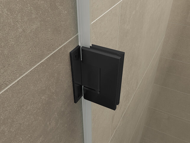 Douchedeur Profielloos 70cm vintage brons glas/Mat Zwart⎢Wiesbaden Less nisdeur 8 mm nano - 20.3282