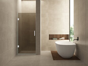 Douchedeur Profielloos 70cm vintage brons glas/Mat Wit⎢Wiesbaden Less nisdeur 8 mm nano - 20.3283