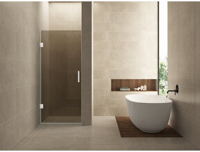 Douchedeur Profielloos 70cm vintage brons glas/Mat Wit⎢Wiesbaden Less nisdeur 8 mm nano - 20.3283