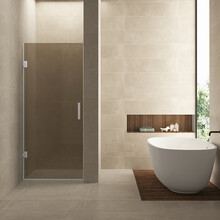 Douchedeur Profielloos 70cm vintage brons glas/Chroom⎢Wiesbaden Less nisdeur 8 mm nano - 20.3280