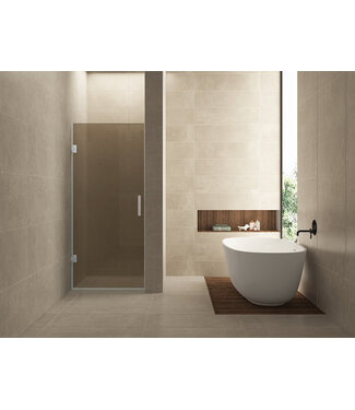 Wiesbaden Douchedeur Profielloos 70cm vintage brons glas/Chroom⎢Wiesbaden Less nisdeur 8 mm nano - 20.3280