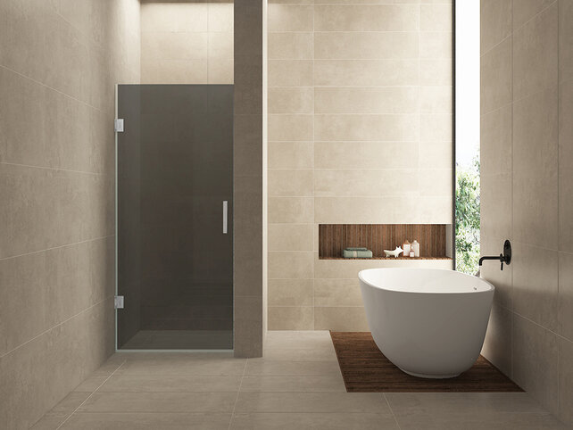 Douchedeur Profielloos 70cm Rookglas⎢Wiesbaden Less nisdeur 8 mm nano - 20.3996