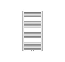 Handdoekradiator 120x60cm Geborsteld RVS  414 Watt Midden aansluiting