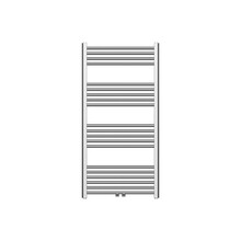 Handdoekradiator 120x60cm Geborsteld RVS  414 Watt Midden aansluiting