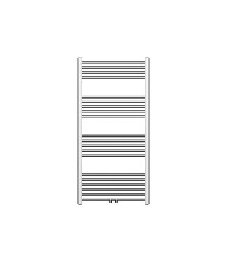 BELRAD Handdoekradiator 120x60cm Geborsteld RVS  414 Watt Midden aansluiting