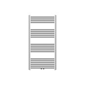 Handdoekradiator 160x60cm Geborsteld RVS 557 Watt Midden aansluiting