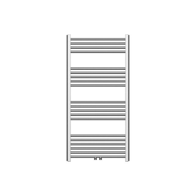 Handdoekradiator 160x60cm Geborsteld RVS 557 Watt Midden aansluiting