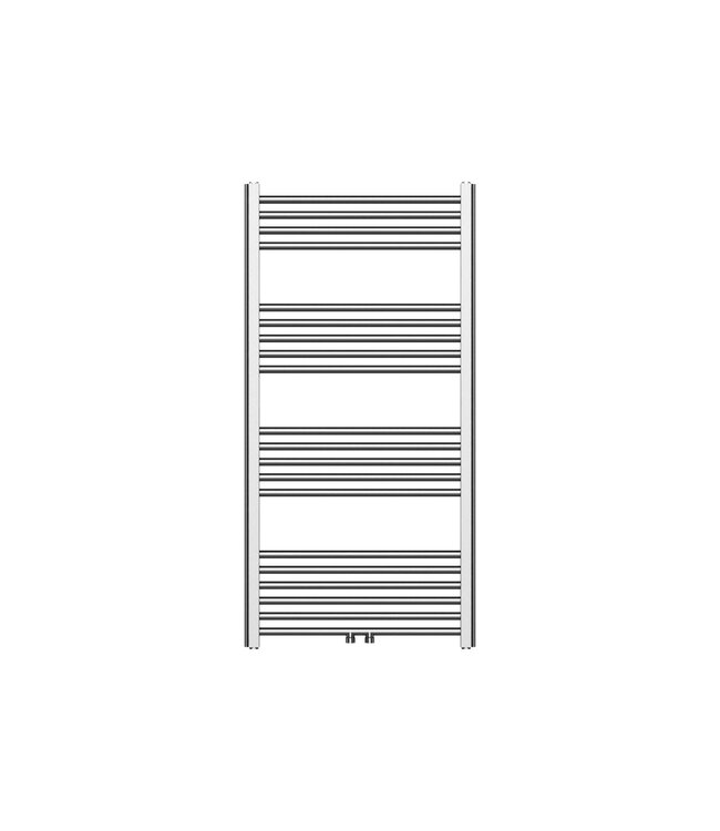 Handdoekradiator 160x60cm Geborsteld RVS 557 Watt Midden aansluiting