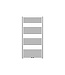 Handdoekradiator 160x60cm Geborsteld RVS 557 Watt Midden aansluiting