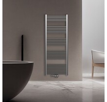 Handdoekradiator 160x60cm Geborsteld RVS 557 Watt Midden aansluiting
