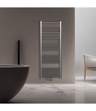 BELRAD Handdoekradiator 160x60cm Geborsteld RVS 557 Watt Midden aansluiting