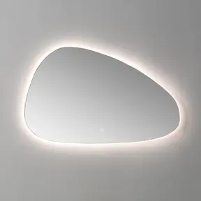 Spiegel Organic 100cm met dimbaar ledverlichting - Touch bediening - Spiegelverwarming (Optioneel)