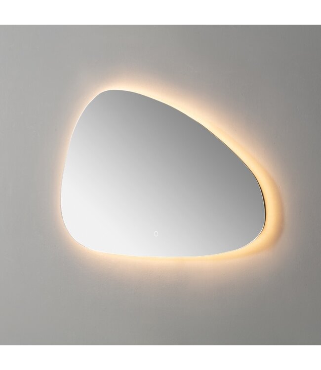 Spiegel Organic 100cm met dimbaar ledverlichting - Touch bediening - Spiegelverwarming (Optioneel)