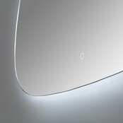 Spiegel Organic 100cm met dimbaar ledverlichting - Touch bediening - Spiegelverwarming (Optioneel)