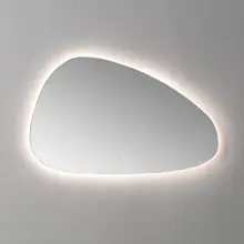 Spiegel Organic 120cm met dimbaar ledverlichting - Touch bediening - Spiegelverwarming (Optioneel)