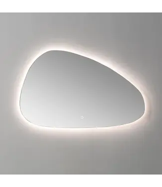 SANI-SUPPLY Spiegel Organic 120cm met dimbaar ledverlichting - Touch bediening - Spiegelverwarming (Optioneel)
