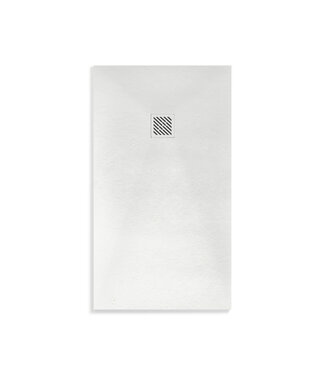 CREAVIT Douchevloer Medison Wit 100x100cm Composietsteen Douchevloer antislip ultra flat Veroni 3cm composietsteen