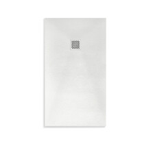 Douchevloer Medison Wit 140x90cm Composietsteen Douchevloer antislip ultra flat Veroni 3cm composietsteen